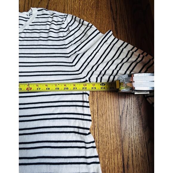 ASOS Stripe Sweater With Elbow Patches White/navy US22 EU54‎ - Picture 7 of 10